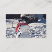 Snowman mit Hut und Scarf Visitenkarte (Rückseite)