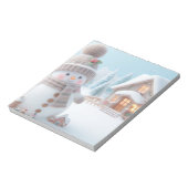 Snowman mit MistletoChristmas Notepad Notizblock (Rotiert)
