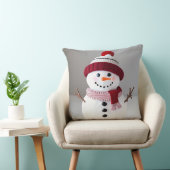 Snowman mit niedlichem Hut Kissen (Stuhl )