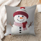 Snowman mit niedlichem Hut Kissen (Decke)
