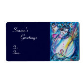 SNOWMAN MIT OWL , weiß blau rot (Vorne)