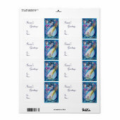 SNOWMAN MIT OWL , weiß blau rot (Vorne)