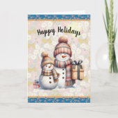 Snowman mit Packages Karte (Vorderseite)