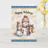 Snowman mit Packages Karte (Gelbe Blume)