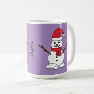 Snowman mit Red Bonnet und Scarf Kaffeetasse