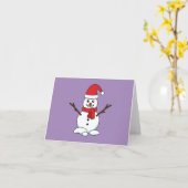 Snowman mit Red Bonnet und Scarf Karte (Gelbe Blume)