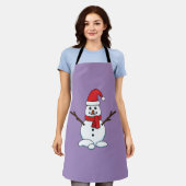 Snowman mit Red Bonnet und Scarf Schürze (Getragen)