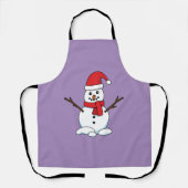 Snowman mit Red Bonnet und Scarf Schürze (Vorderseite)