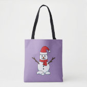 Snowman mit Red Bonnet und Scarf Tasche (Vorderseite)