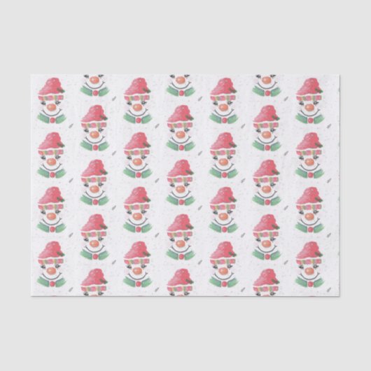 Snowman mit Red Cap Seidenpapier (Vorderseite)