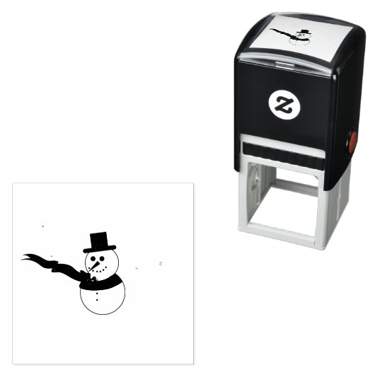 Snowman mit Red Scarf Permastempel (Beispiel)