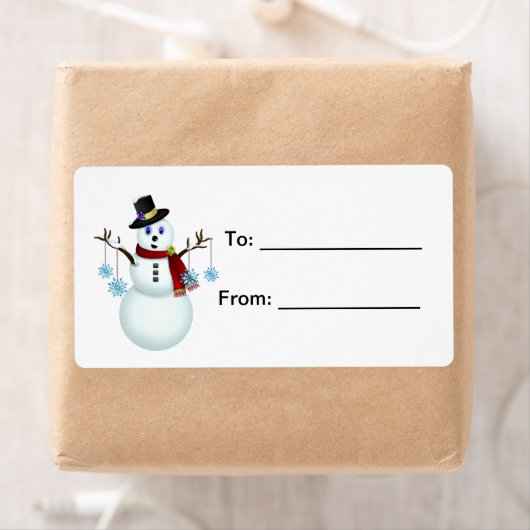 Snowman mit Snowflakes - Geschenk Tag (Insitu)