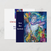 SNOWMAN MIT SPIELZEUGEN, Weihnachts-Party Einladung (Vorne/Hinten)