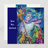 SNOWMAN MIT SPIELZEUGEN, Weihnachts-Party Einladung (Vorne/Hinten)