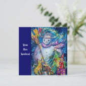 SNOWMAN MIT SPIELZEUGEN, Weihnachts-Party Einladung (Stehend Vorderseite)