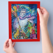 SNOWMAN MIT SPIELZEUGEN, weiß, blau Flyer (Hand)