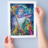 SNOWMAN MIT SPIELZEUGEN, weiß, blau Flyer (Hand)