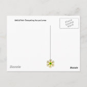 SNOWMAN MIT SPIELZEUGEN, weiß, blau Postkarte (Rückseite)