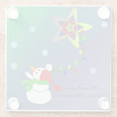 Snowman mit Star Glasuntersetzer (Rückseite)