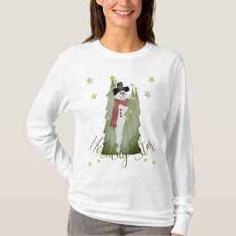 Snowman mit Sternen T-Shirt