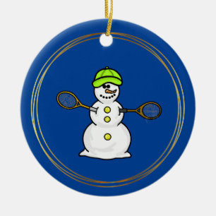 Snowman mit Tennis Rackets Weihnachtsschmuck