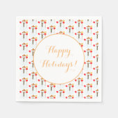 Snowman mit Text Napkins Serviette (Vorderseite)