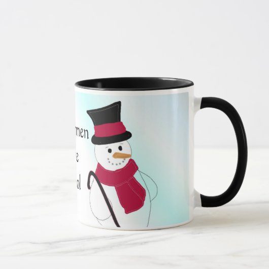Snowman mit Top Hat und Cane Tasse (Rechts)