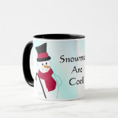 Snowman mit Top Hat und Cane Tasse (Vorderseite Links)