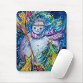 SNOWMAN MIT TOYS, weiß, gelb Mousepad (Mit Mouse)