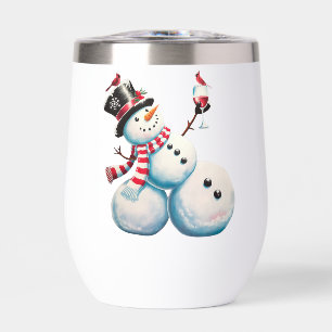 Snowman mit Wein Weihnachten Funny Weihnachten Ges