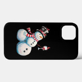Snowman mit Wein Weihnachten Funny Weihnachten Ges Case-Mate iPhone Hülle (Rückseite (Horizontal))
