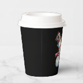 Snowman mit Wein Weihnachten Funny Weihnachten Ges Pappbecher (Rechts)