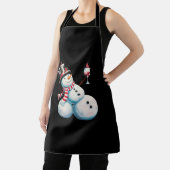 Snowman mit Wein Weihnachten Funny Weihnachten Ges Schürze (InSitu)