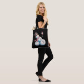 Snowman mit Wein Weihnachten Funny Weihnachten Ges Tasche (Am Model)