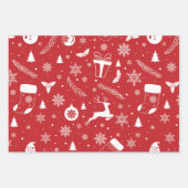 Snowman Mitton Snowflake Weihnachtsgeschenk Geschenkpapier Set (Vorderseite 3)