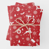 Snowman Mitton Snowflake Weihnachtsgeschenk Geschenkpapier Set (Beispiel)