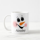 Snowman Monogrammed Kaffeetasse (Links)