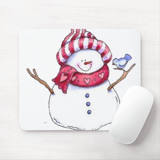 Snowman Mouse Pad Mousepad (Mit Mouse)