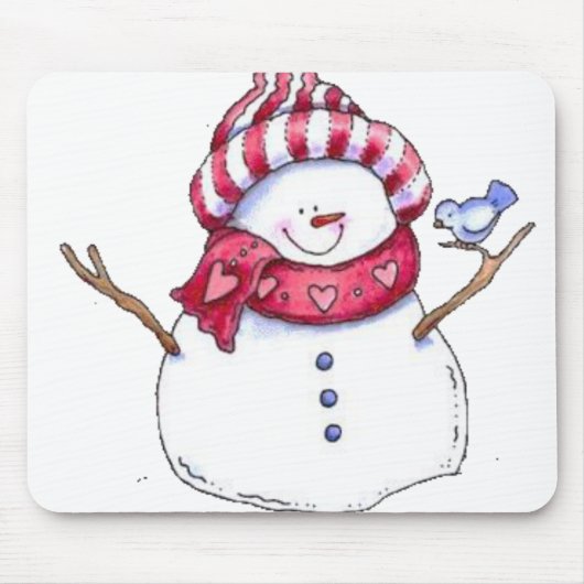 Snowman Mouse Pad Mousepad (Vorne)