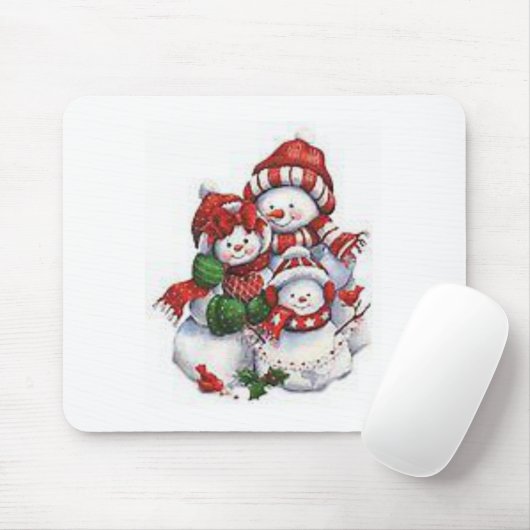 Snowman Mouse Pad Mousepad (Mit Mouse)