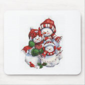 Snowman Mouse Pad Mousepad (Vorne)