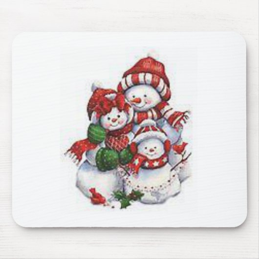 Snowman Mouse Pad Mousepad (Vorne)