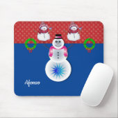 Snowman Mouse Pad Mousepad (Mit Mouse)