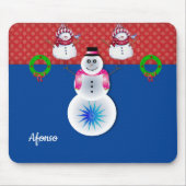 Snowman Mouse Pad Mousepad (Vorne)