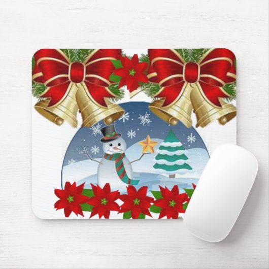 Snowman Mouse Pad Mousepad (Mit Mouse)