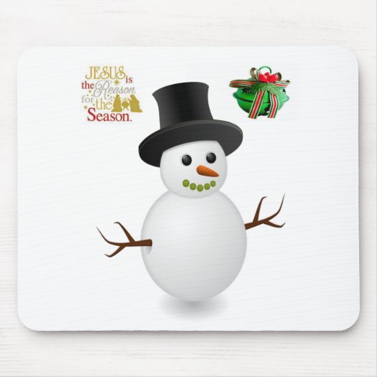 Snowman Mouse Pad Mousepad (Vorne)