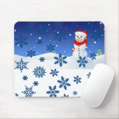 Snowman Mouse Pad Mousepad (Mit Mouse)