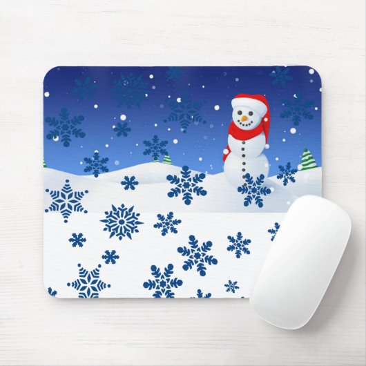 Snowman Mouse Pad Mousepad (Mit Mouse)