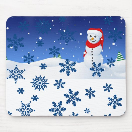Snowman Mouse Pad Mousepad (Vorne)