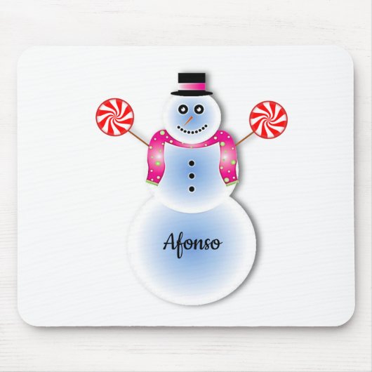 Snowman Mouse Pad Mousepad (Vorne)